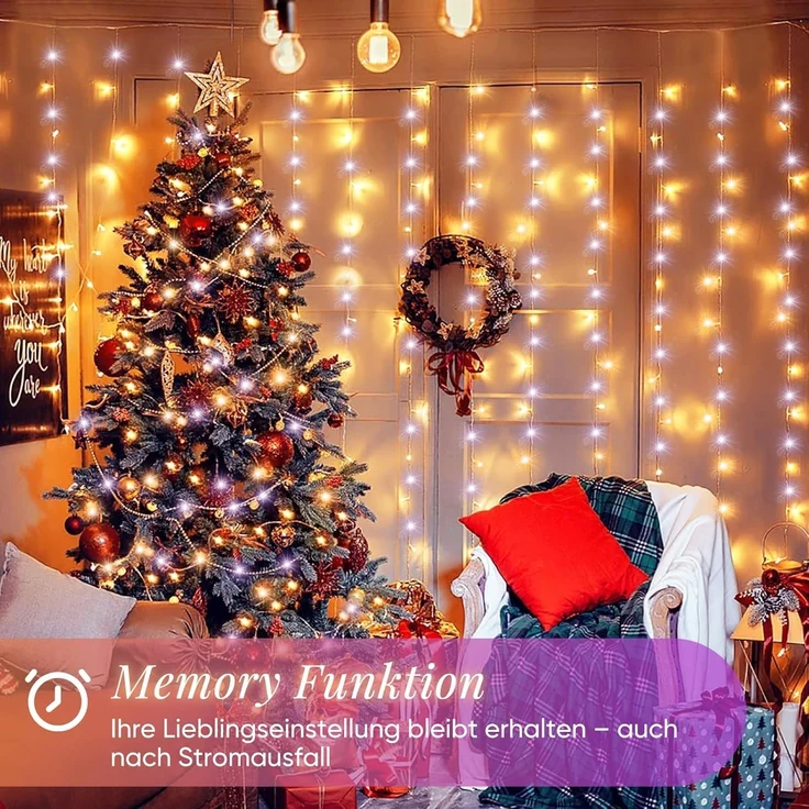 SALCAR 5m 300 LED Lichterkette Außen Weihnachten – Bild 7
