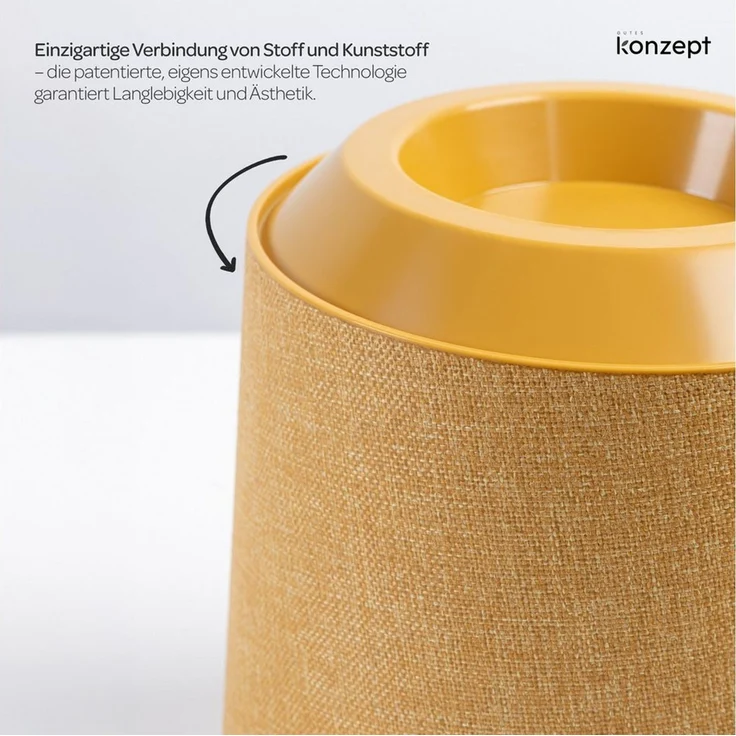 KONZEPT Blumentopf Pflanztopf in Textil-Optik (1 St), Übertöpfe aus Kunststoff für Zimmerpflanzen – Bild 3