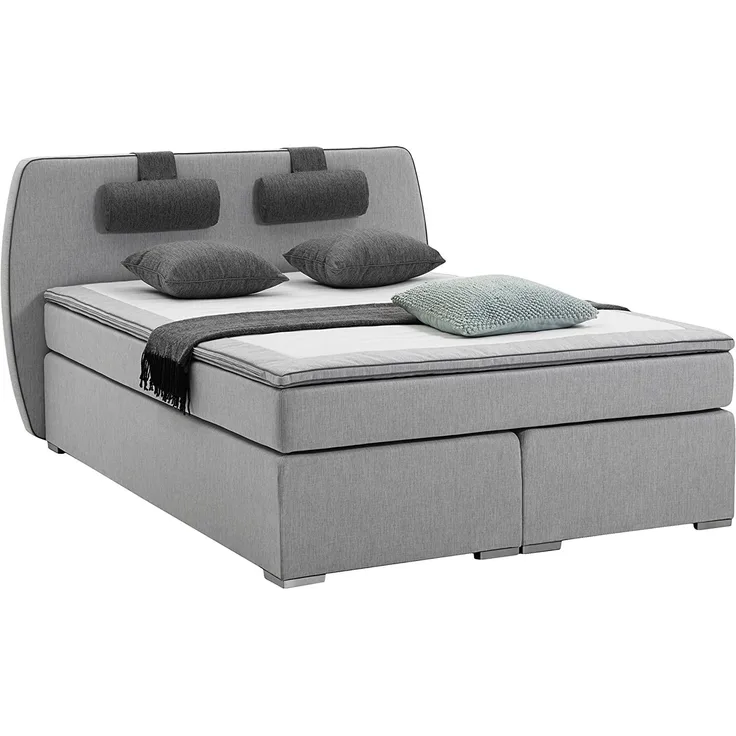 Atlantic Home Collection Federkernmatratze, Boxspringbett, Härtegrad Medium H2, Hellgrau, 140x200 cm