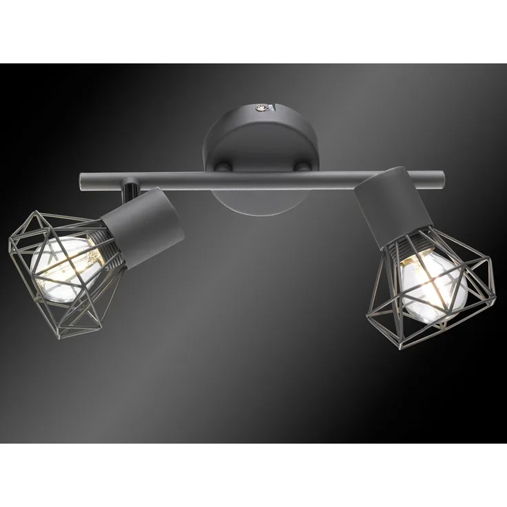 Fischer & Honsel 22265 Wand- und Deckenleuchte Ran grau matt, chrom