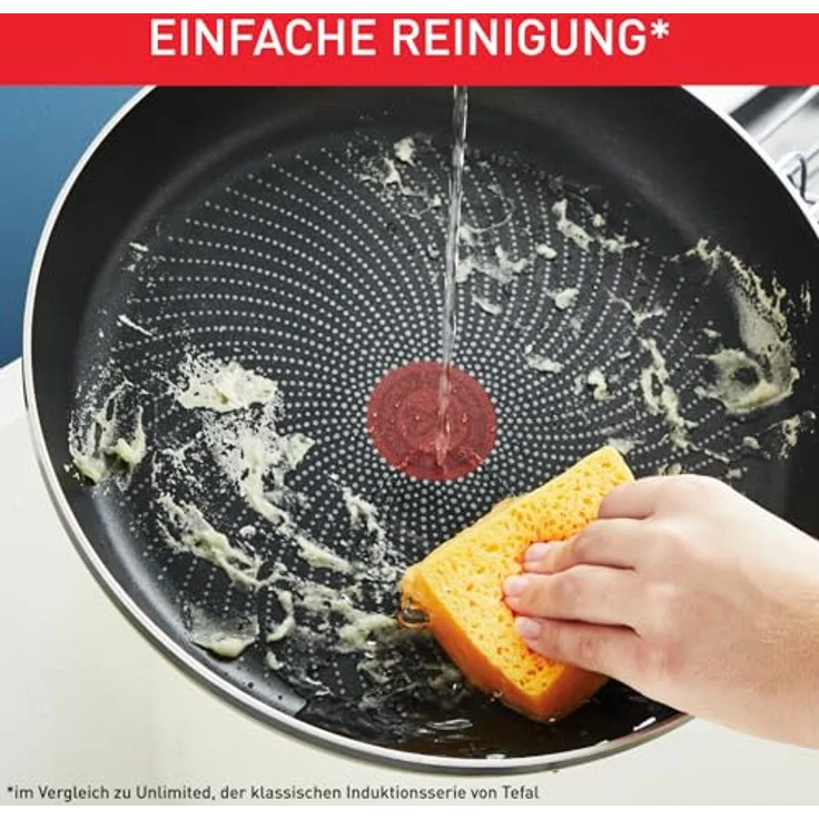 Tefal Ingenio Preference On 3-teiliges Pfannenset, stapelbar, Pfanne Induktion mit Antihaftversiegelung, Thermo-Signal bei idealer Brattemperatur, für alle Herdarten geeignet, Edelstahl, L97493 – Bild 9