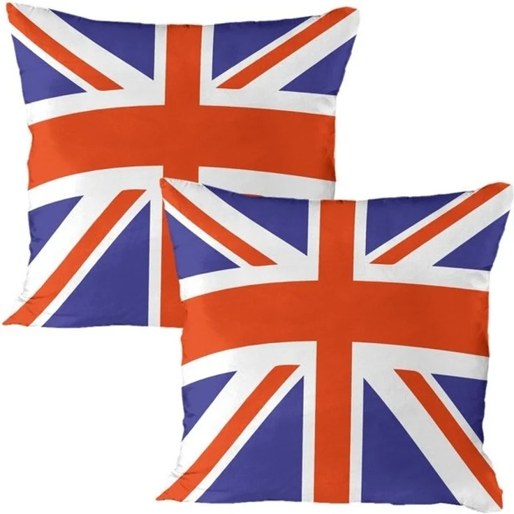 Abakuhaus Kissenbezüge Dekorativer Standard Gedruckter Kissenbezug, (2 Stück), Union Jack Britische Loyal – Bild 3