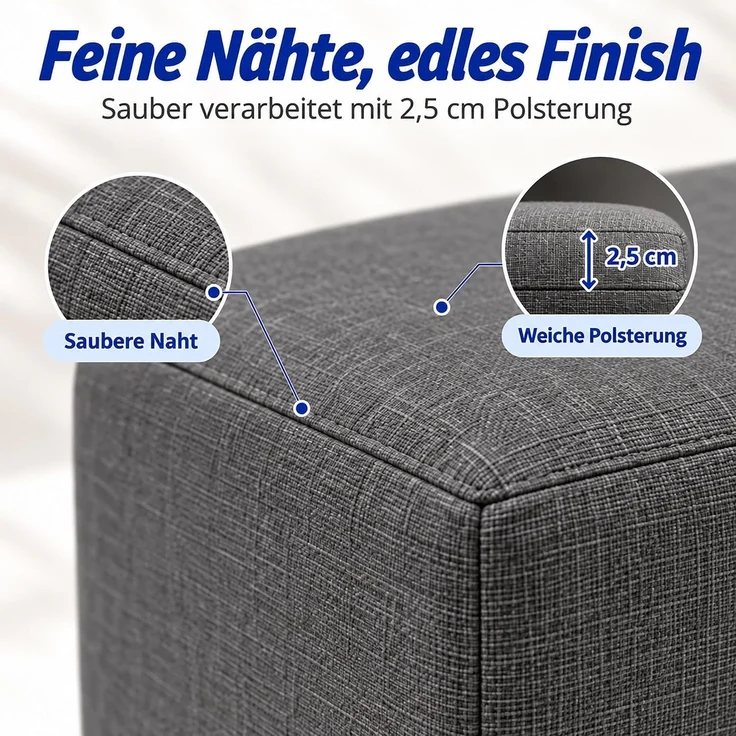 Relaxdays Fußhocker gepolstert – Bild 9