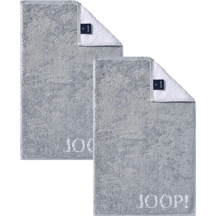 2 Stück Joop! Gästetuch Classic Silber Grau 1600-76 30x50 – Bild 1