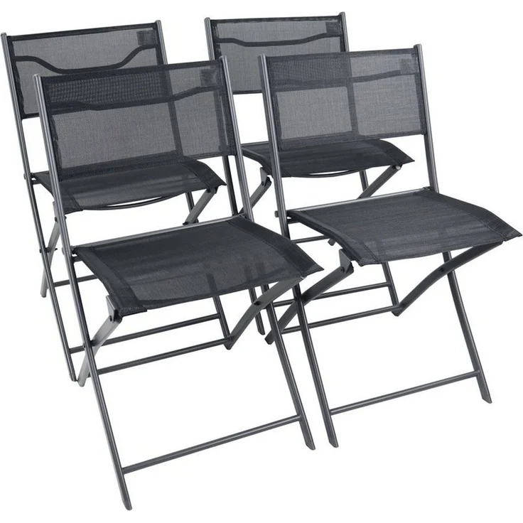 VCM Gartenstuhl Sumila 920263 Schwarz H. 79 x B. 45 x T. 46 cm – Bild 5