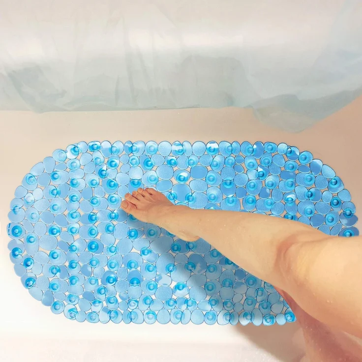 Relaxdays Badewannenmatte Steinoptik bunt – Bild 4