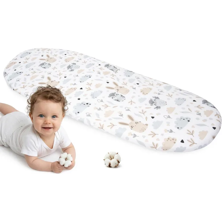 Medi Partners Baby Spannbettlaken Kinderwagen Laken 86x40 Bettlaken Stubenwagen - 100% Baumwolle Fitted Sheet für Beistellbett Babybett Bezug (Glade)