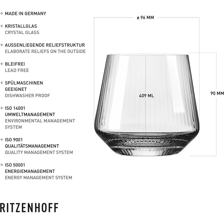 Ritzenhoff Sonnenschliff ALLROUNDGLAS-SET H24 RDT 2024 / Wassergläser 6er Set / Whiskygläser – Bild 3