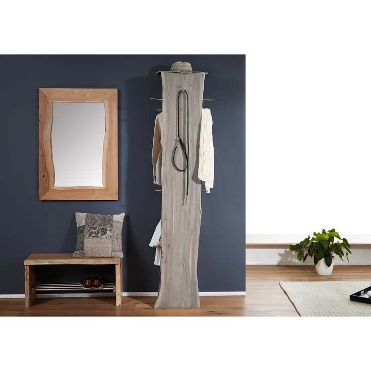 Garderobe Akazie 36x40x200 grau lackiert PURE ACACIA #914 – Bild 3