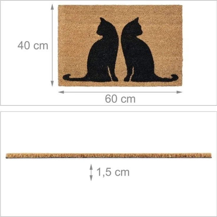 Kokos Fußmatte mit Katzenmotiv 10038464 – Bild 4