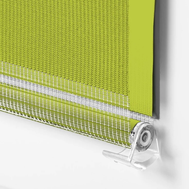Doppelrollo Klemmfix ohne Bohren 85x130 cm Olivgrün Duo Rollo Klemmrollo Sonnenschutzrollo Fensterrollo für Fenster & Türen Zebrarollo Seitenzugrollo – Bild 5