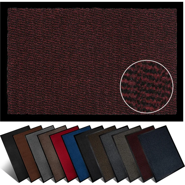 Furni24 Fußmatte - Rot-Schwarz, 40 x 60 cm – Bild 1