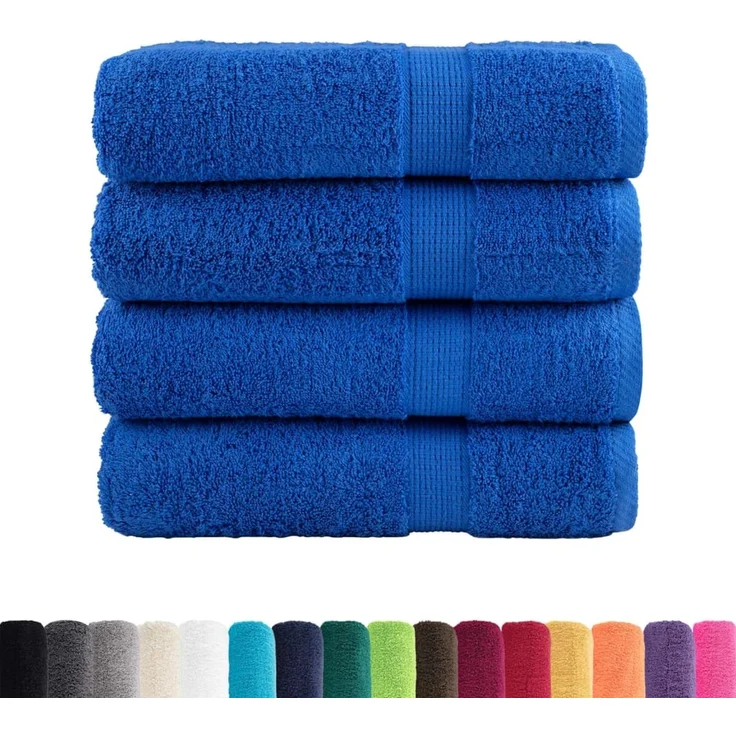 vidaXL Premium Duschtücher SOLUND 4 Stk. Blau 70x140 cm 600 g/m² 137189 – Bild 2