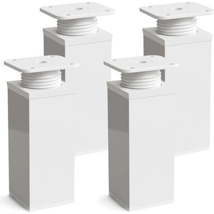 sossai® Möbelfuß Design-Möbelfüße, 4er & 8er Set, höhenverstellbar MFV1, Farbe: Weiß, (4-St), Farbe: Weiß – Bild 4