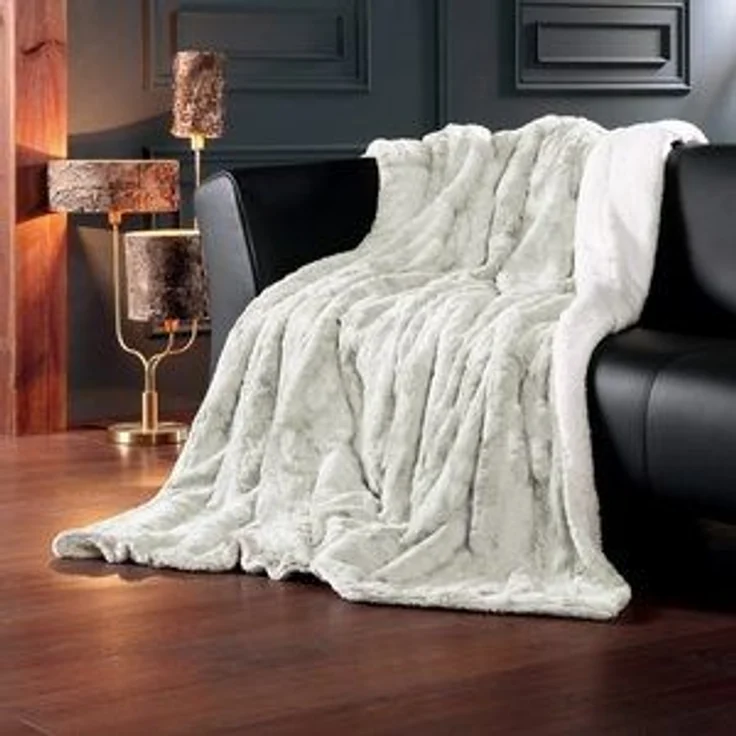 Wohndecke Luxus Winterfell XXL, Delindo Lifestyle, XXL Kuscheldecke fürs Sofa, Webpelzdecke – Bild 6
