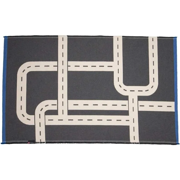 Spielteppich Straße 120x75 cm anthrazit