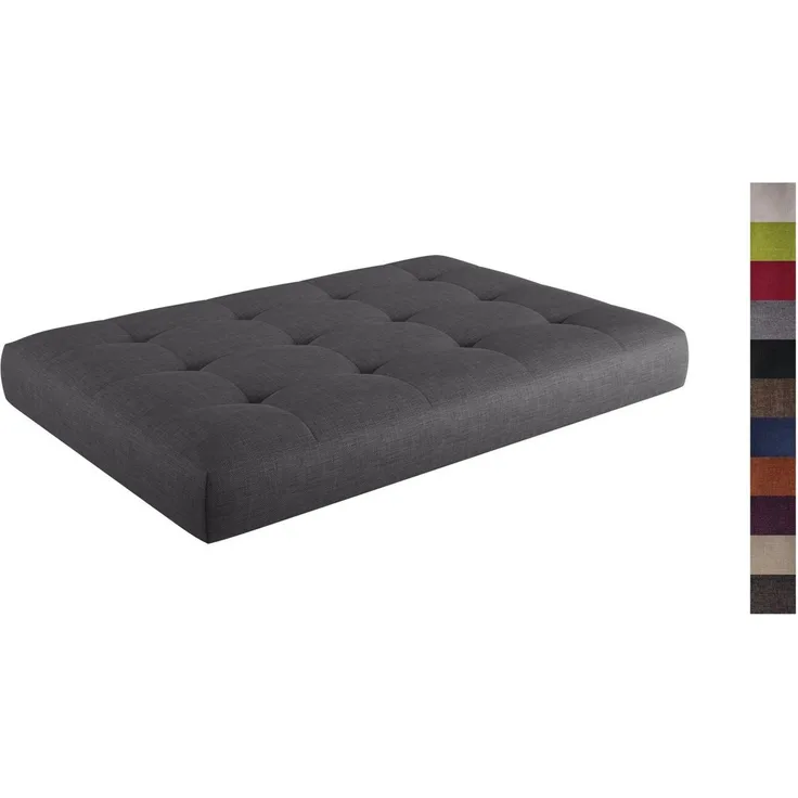sunnypillow Sitzkissen Palettenkissen gesteppt Sitzkissen 120x60x15cm, Anthrazit