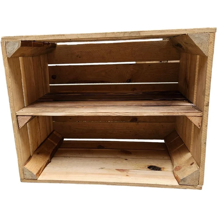 Holzkiste Obstkiste Vintage 50x40x30cm Boden Lang – Bild 3
