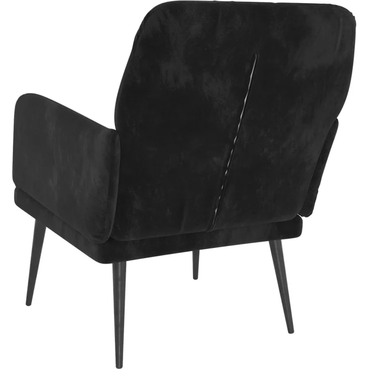 Sessel wohnzimmer, Relaxsessel, Fernsehsessel Schwarz 62x79x79 cm Samt – Bild 5