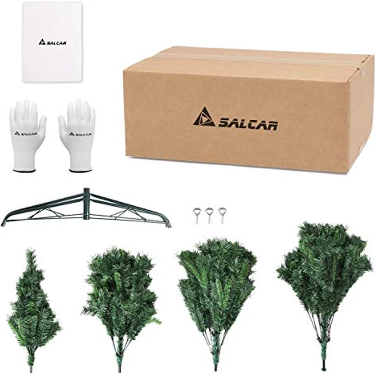 Salcar Künstlicher Weihnachtsbaum PVC Weihnachtsbaum Künstlich Tannenbaum Christbaum mit Metallständer, mit Automatisches Aufklappsystem, 240cm mit 1168 Spitzen – Bild 9