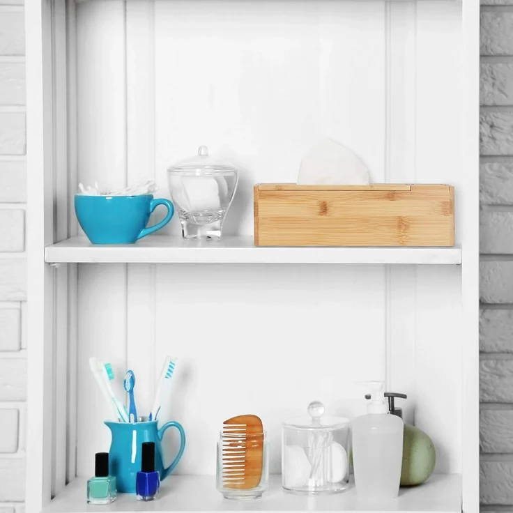 Tuchspender Bambus mit 2 Fächern 10028811 – Bild 2