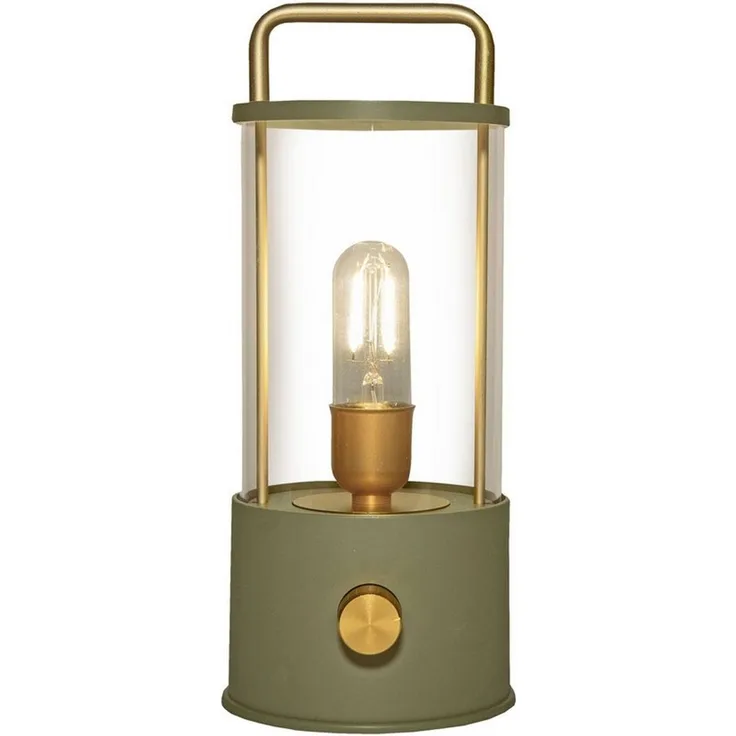Coen Bakker Deco BV LED Tischleuchte Portable Light, Dimmfunktion, LED, warmweiß, USB dimmbar oliv grün 11x26cm aufladbar warmweiß