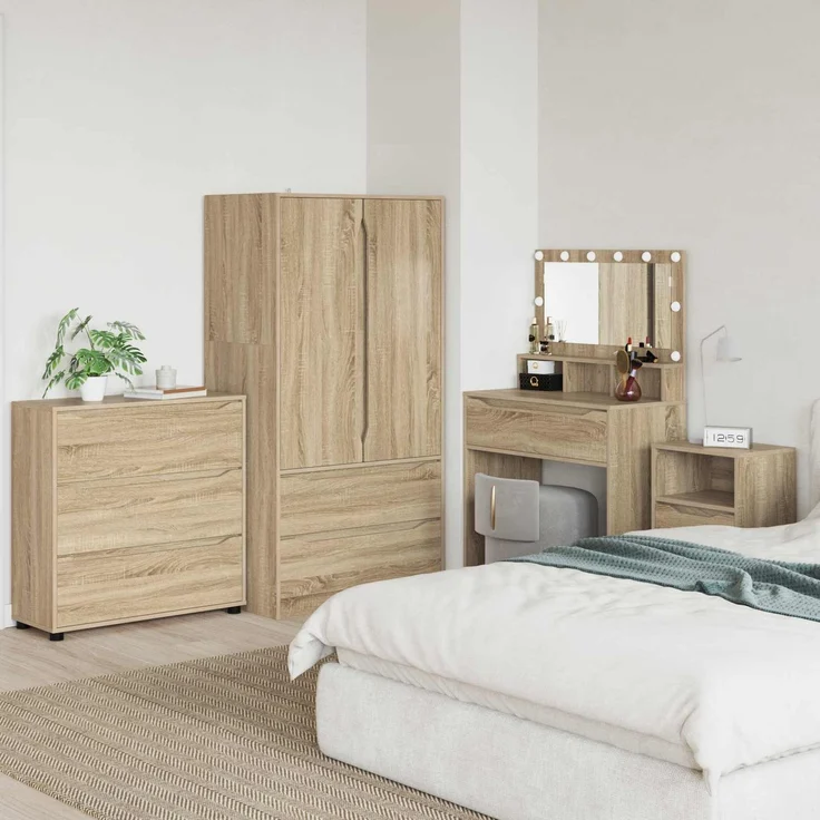 vidaXL Aufbewahrungsschrank 80 x 31 x 81 cm Holzwerkstoff Sonoma-Eiche 888849 – Bild 1