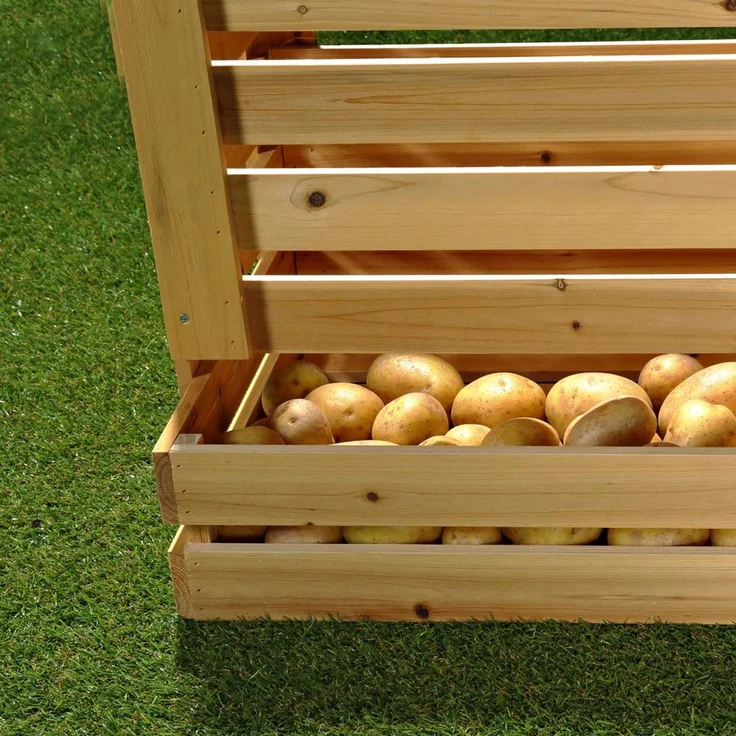 Universalkiste für Kartoffeln Wein Obst Äpfel Kartoffelkiste Vorratskiste Holz – Bild 5