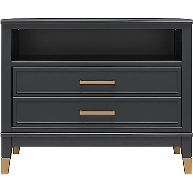 loft24 Nachtschrank Westerleigh Beistelltisch, Nachttisch, Nachtkonsole mit Schublade, MDF – Bild 3