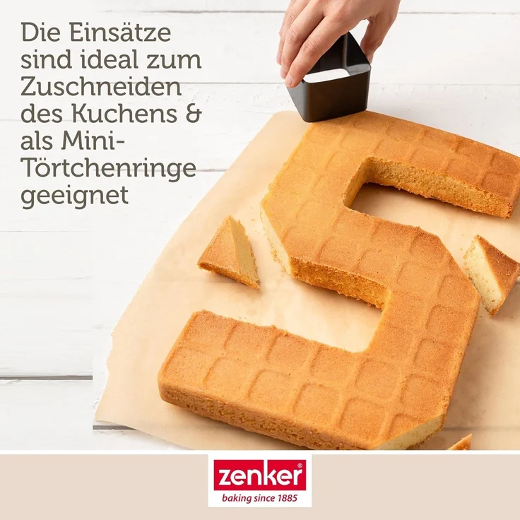 Zenker Springform Backform-Set für Zahlen und Buchstaben, Kuchenformen, 9-teilig – Bild 7