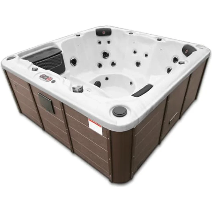 Canadian Spa Company Winnipeg UV 6-Personen Whirlpool mit 35 Massagedüsen, LED-Innenbeleuchtung, Wasserfall und Bluetooth Audio System – Bild 1