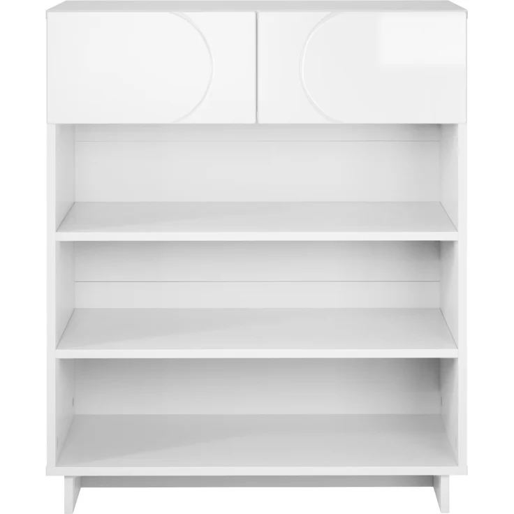 vidaXL Schuhschrank 73 x 38 x 87,5 cm Holzwerkstoff Hochglanz Weiß 8011661 – Bild 4