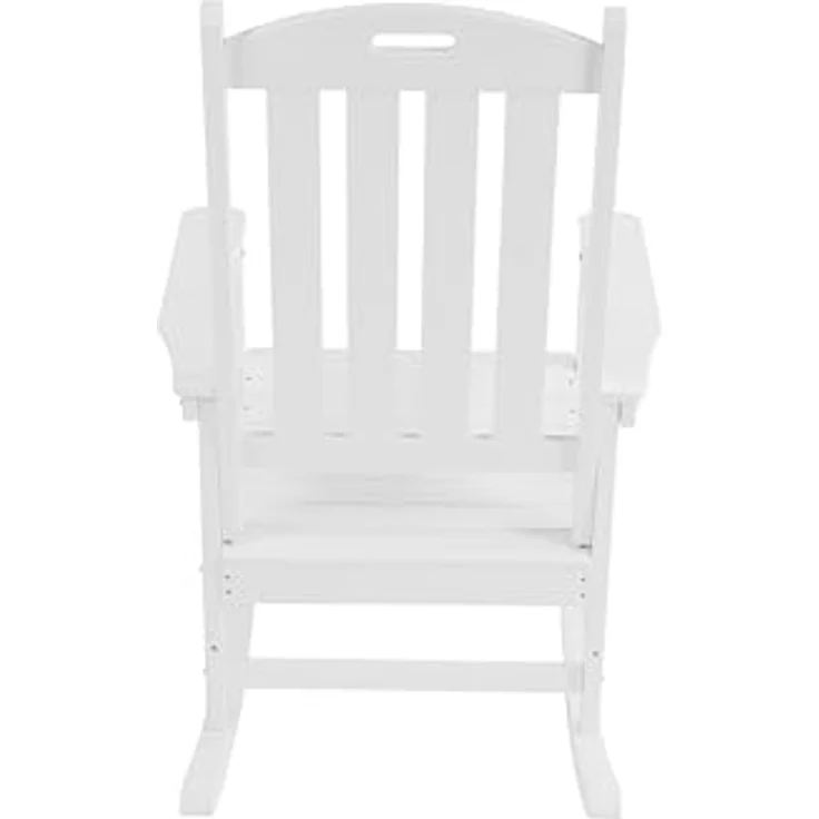 Heavy Duty Weather Resistant HIPS Porch Rocking Chair for Outdoor & Indoor Use (White Color) – Bild 6