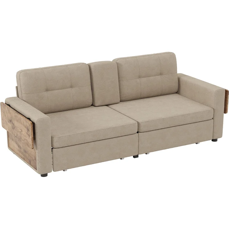 ZUBALIYA Schlafsofa 71x57.5 cm, mit Schreibtisch, mit Schubladen, mit Stauraum, mit Ablageflächen, mit Ausziehbett – Bild 14