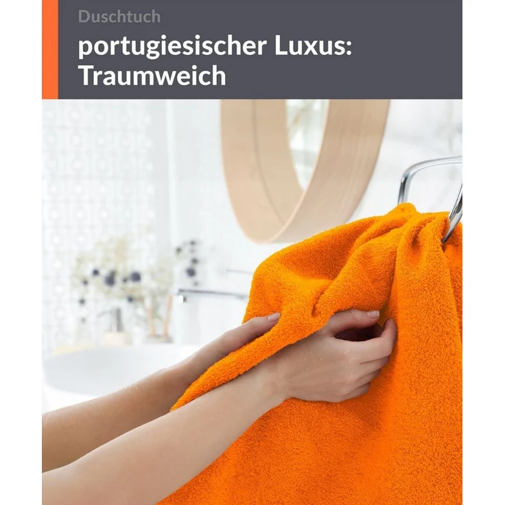 Lashuma Duschtuch - London Premium, Frottee (1-St), Badetuch 70x140 cm, 100% Baumwolle Made in Portugal – Bild 3