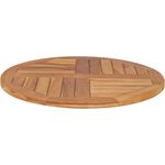 vidaXL Tischplatte Massivholz Teak Rund 2,5 cm 70 cm 48985