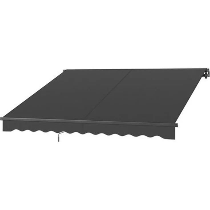 SONGMICS Gelenkarmmarkise, Handkurbel, UPF 50+, Aluminiumlegierung, 300 x 250 cm, grau – Bild 1