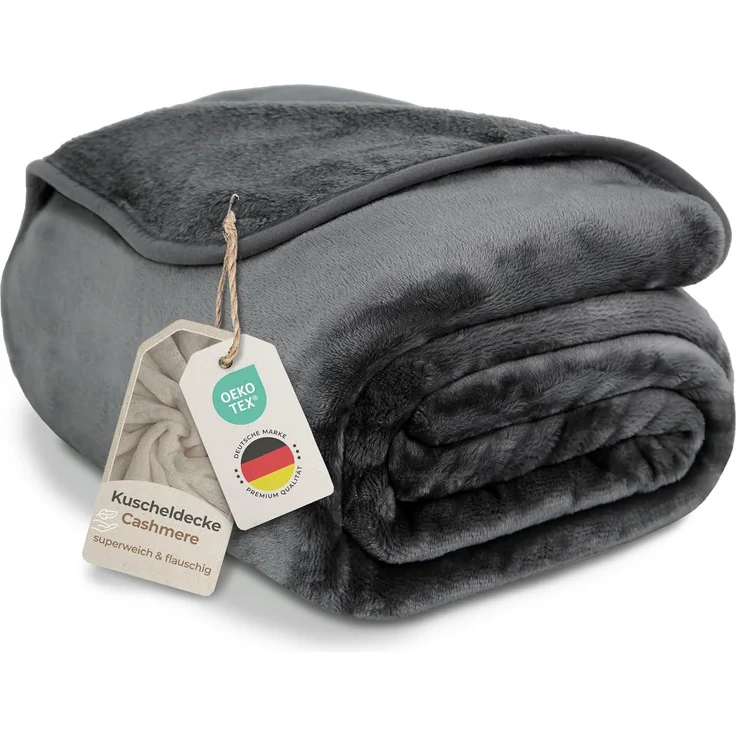 Wohndecke Cashmere-Feeling Kuscheldecke super weich & flauschig – Fleecedecke, Gräfenstayn, dicke & warme Sofadecke, Wohndecke & Tagesdecke - Überwurf Sofa, Couch – Bild 1