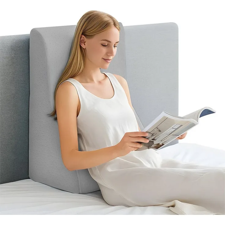 Youyijia Kopfkissen + Topper Mit Memory Schaum Keilkissen Bett Lesekissen Ergonomisches Keilkissen