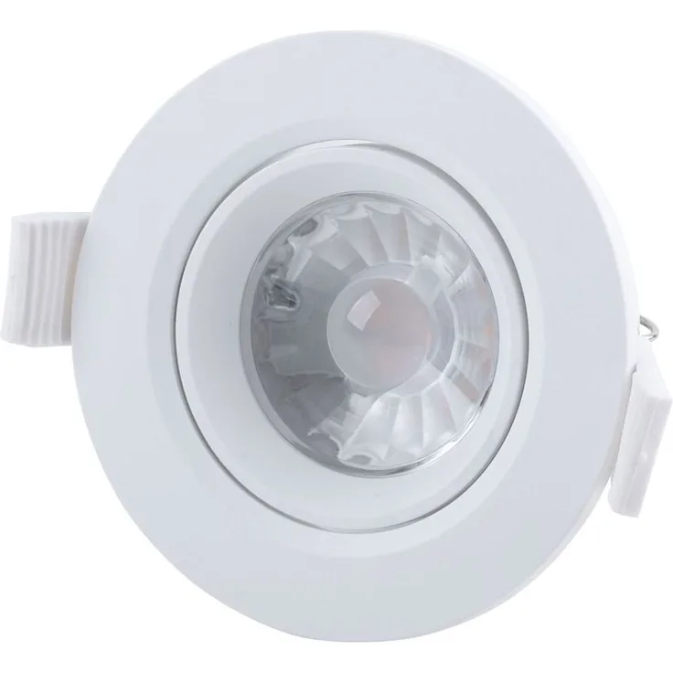 LED Einbauleuchte, weiß, IP44, rund, D 9,5 cm