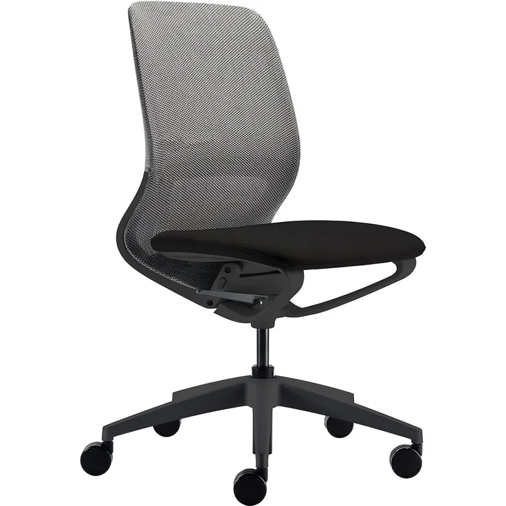 Sedus se:motion net, Drehstuhl, Bürostuhl, Mit Netzmembran Grau, Sitzpolster Schwarz, Höhenverstellbar 42-52. 5cm, bis 130kg Belastbar, 23° Öffnungswinkel