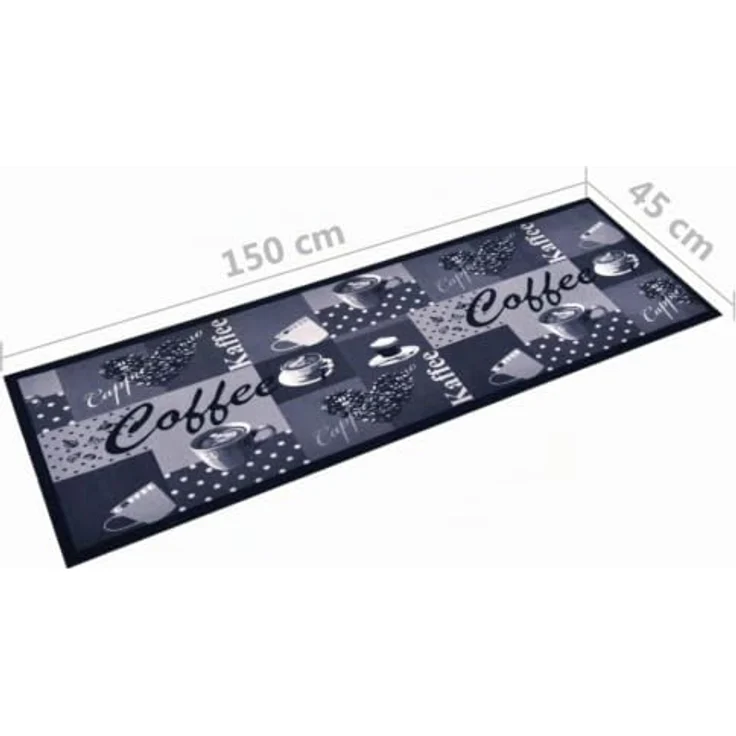 Küchenbodenmatte Waschbar Kaffee Blau 45x150 cm 315967 – Bild 2