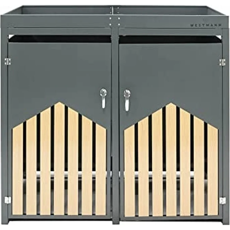 Westmann Stahl Mülltonnenbox für 2 Mülltonnen 240 – Bild 1