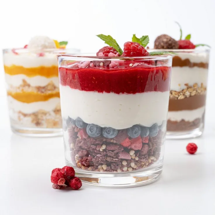 KONZEPT Dessertschale Dessertgläser Set aus Glas, große Gläser für Nachtisch, (6-tlg), 300 ml, Geeignet für Desserts, Getränke, Saucen.