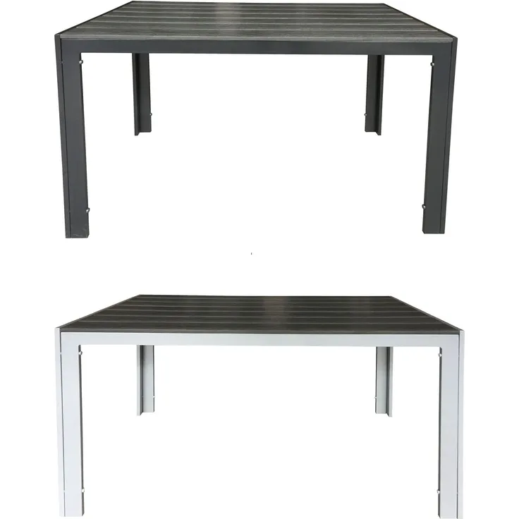 FIRE SOUL Nonwood Alu-Gartentisch Gartenmöbel anthrazit/grau 120x70 cm
