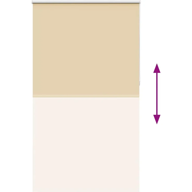 vidaXL Verdunkelungsrollo Beige 130x210 cm Stoffbreite 126,6 cm 4010796 – Bild 4