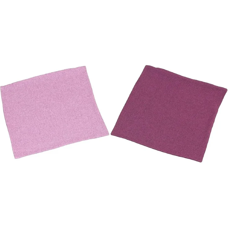 2x Kissenhülle "Beere" 45x45 cm in Flieder und Beere, Kissenbezug in Leinenoptik, Zierkissenbezug – Bild 5