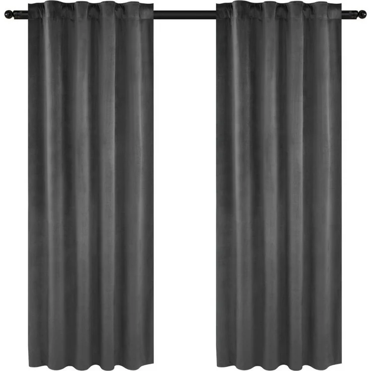 Woltu Vorhang (2 St), Multifunktionsband, verdunkelnd, mit Kräuselband blickdicht 300g/m² – Bild 5