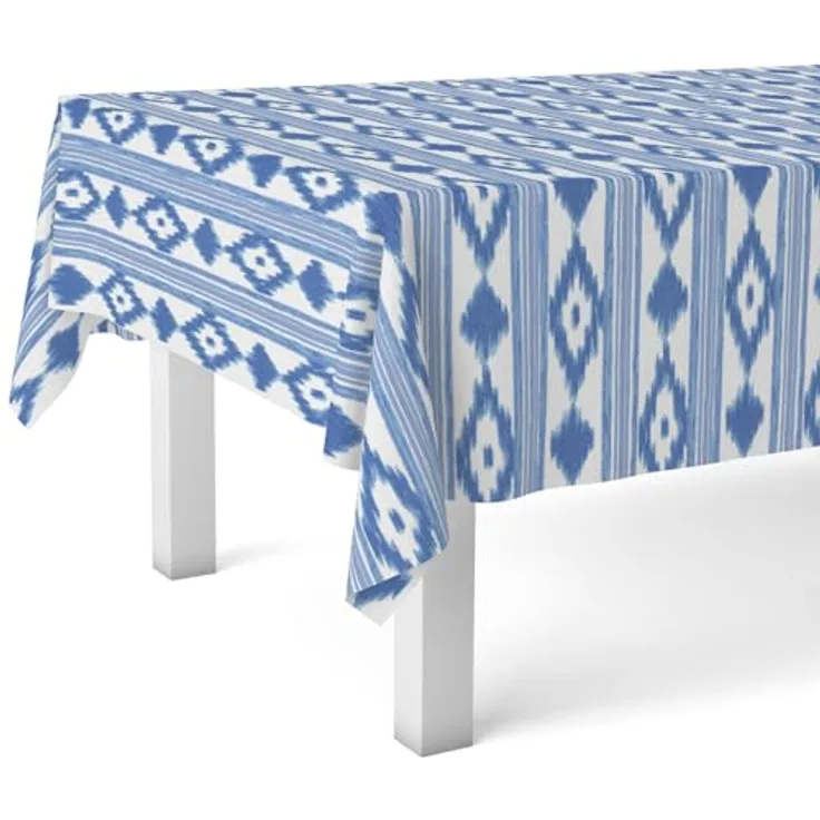 Martina Home Tischdecke, Wachstuch, Malorqui, Blau, 100 x 140 cm