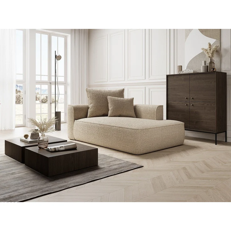 Vente-unique - PINETA - Recamiere ohne Schlaffunktion - Plastik - Kunststoff (PVC) - Taupe - 180 x 115 x 67 cm – Bild 2